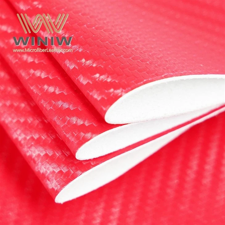 Carbon Fiber Micro Fiber PU Leatherette Material For Hockey Gloves