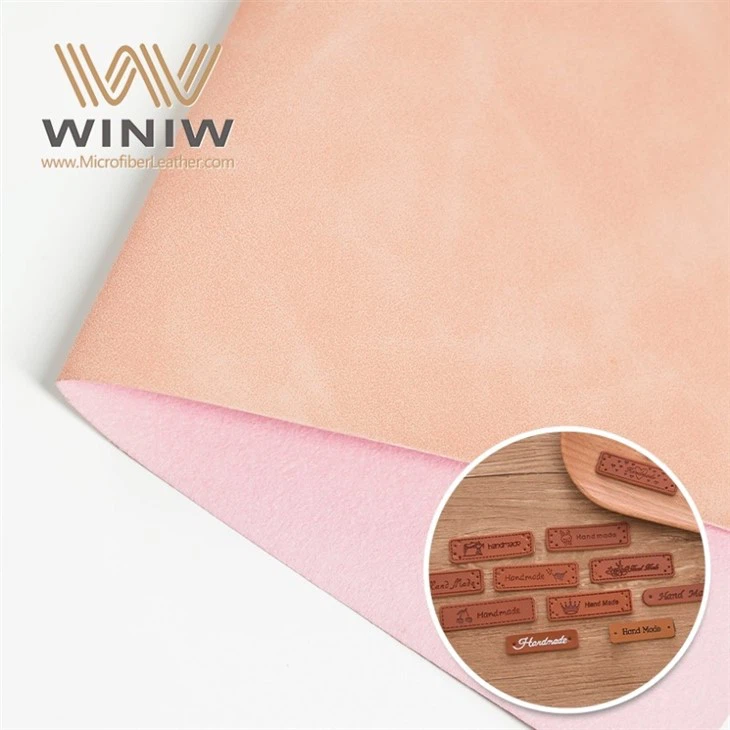 Moderate Elongation PU Vegan Leather Synthetic Fabric For Leather Tags